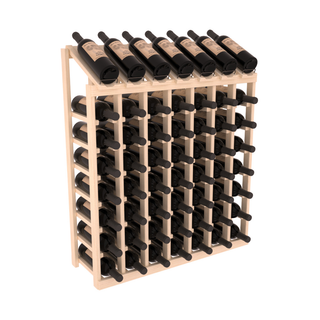 Elementcollection 7 Column 8 Bottle Display Wood Wine Rack Unstained