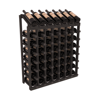 Elementcollection 7 Column 8 Bottle Display Wood Wine Rack Black Stained
