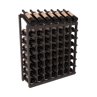 Elementcollection 7 Column 8 Bottle Display Wood Wine Rack Black Stained