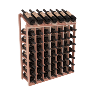 Elementcollection 7 Column 8 Bottle Display Wood Wine Rack Unstained