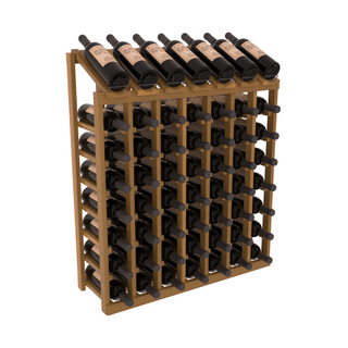 Elementcollection 7 Column 8 Bottle Display Wood Wine Rack Oak Stained