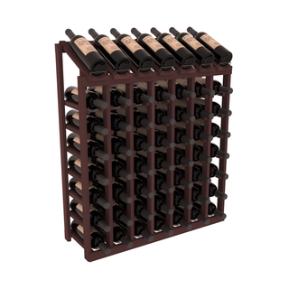 Elementcollection 7 Column 8 Bottle Display Wood Wine Rack Walnut Stained