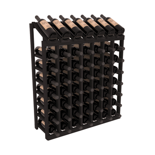 Elementcollection 7 Column 8 Bottle Display Wood Wine Rack Black Stained