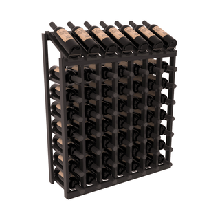 Elementcollection 7 Column 8 Bottle Display Wood Wine Rack Black Stained