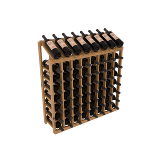 Elementcollection 8 Column 8 Bottle Display Wood Wine Rack Oak Stained