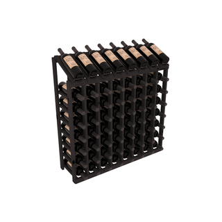 Elementcollection 8 Column 8 Bottle Display Wood Wine Rack Black Stained