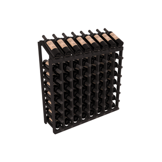 Elementcollection 8 Column 8 Bottle Display Wood Wine Rack Black Stained