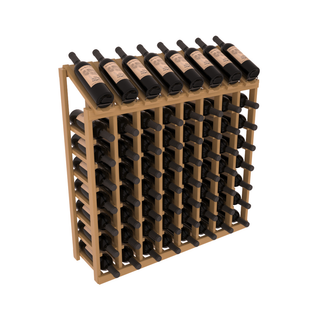 Elementcollection 8 Column 8 Bottle Display Wood Wine Rack Oak Stained