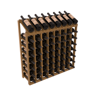 Elementcollection 8 Column 8 Bottle Display Wood Wine Rack Oak Stained