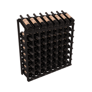 Elementcollection 8 Column 8 Bottle Display Wood Wine Rack Black Stained