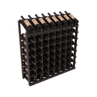 Elementcollection 8 Column 8 Bottle Display Wood Wine Rack Black Stained