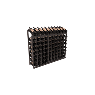 Elementcollection 8 Column 10 Bottle Display Wood Wine Rack Black Stained