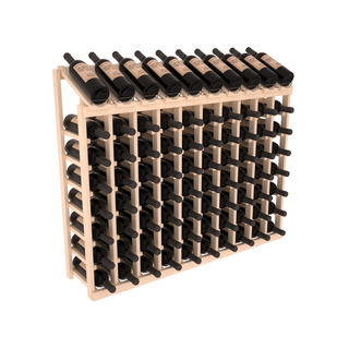 Elementcollection 8 Column 10 Bottle Display Wood Wine Rack Unstained