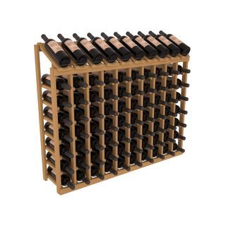 Elementcollection 8 Column 10 Bottle Display Wood Wine Rack Oak Stained