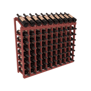 Elementcollection 8 Column 10 Bottle Display Wood Wine Rack Cherry Stained