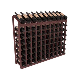 Elementcollection 8 Column 10 Bottle Display Wood Wine Rack Walnut Stained