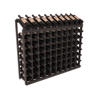 Elementcollection 8 Column 10 Bottle Display Wood Wine Rack Black Stained
