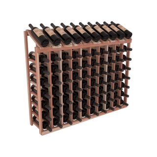 Elementcollection 8 Column 10 Bottle Display Wood Wine Rack Greywash Stained