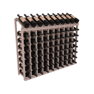 Elementcollection 8 Column 10 Bottle Display Wood Wine Rack Black Stained