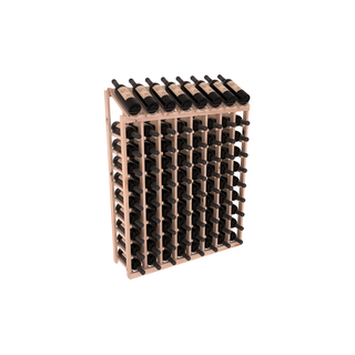 Elementcollection 10 Column 8 Bottle Display Top Wood Wine Rack Unstained