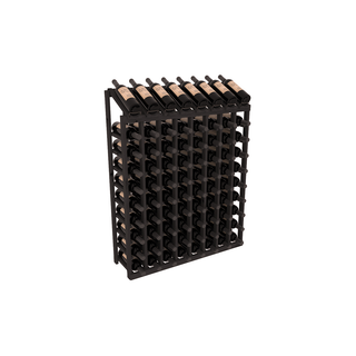 Elementcollection 10 Column 8 Bottle Display Top Wood Wine Rack Black Stained