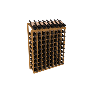 Elementcollection 10 Column 8 Bottle Display Top Wood Wine Rack Oak Stained