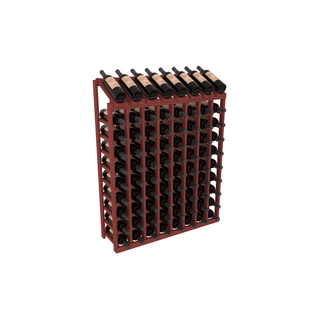 Elementcollection 10 Column 8 Bottle Display Top Wood Wine Rack Cherry Stained