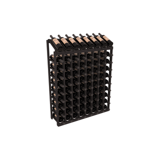 Elementcollection 10 Column 8 Bottle Display Top Wood Wine Rack Black Stained