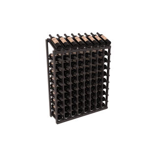 Elementcollection 10 Column 8 Bottle Display Top Wood Wine Rack Black Stained