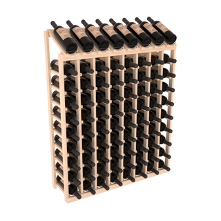 Elementcollection 10 Column 8 Bottle Display Top Wood Wine Rack Unstained Element Collection