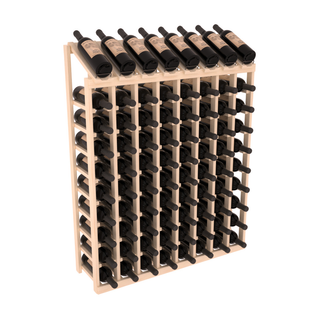 Elementcollection 10 Column 8 Bottle Display Top Wood Wine Rack Unstained