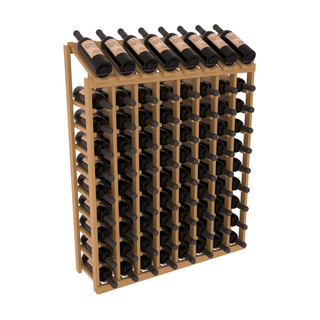 Elementcollection 10 Column 8 Bottle Display Top Wood Wine Rack Oak Stained
