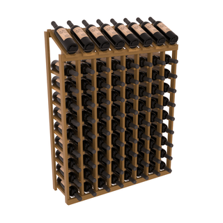 Elementcollection 10 Column 8 Bottle Display Top Wood Wine Rack Oak Stained