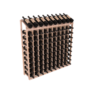 Elementcollection 10 Column 10 Bottle Display Top Wood Wine Rack Oak Stained