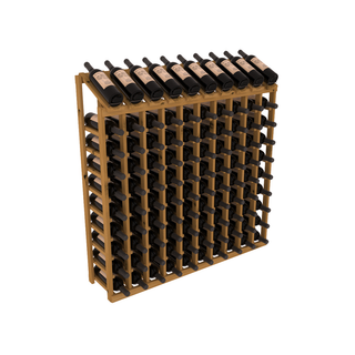 Elementcollection 10 Column 10 Bottle Display Top Wood Wine Rack Cherry Stained