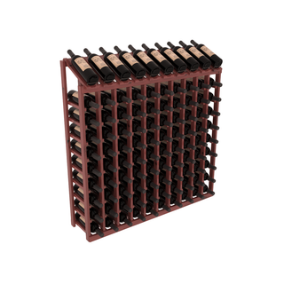 Elementcollection 10 Column 10 Bottle Display Top Wood Wine Rack Walnut Stained