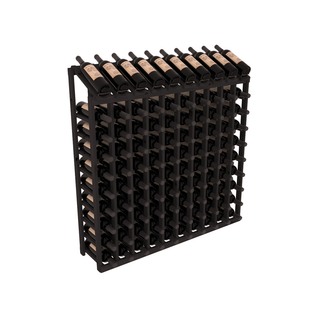 Elementcollection 10 Column 10 Bottle Display Top Wood Wine Rack Greywash Stained