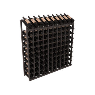 Elementcollection 10 Column 10 Bottle Display Top Wood Wine Rack Greywash Stained