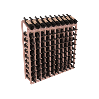 Elementcollection 10 Column 10 Bottle Display Top Wood Wine Rack Oak Stained