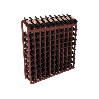 Elementcollection 10 Column 10 Bottle Display Top Wood Wine Rack Cherry Stained