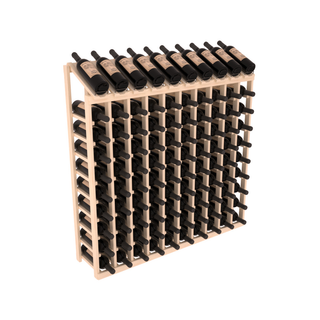 Elementcollection 10 Column 10 Bottle Display Top Wood Wine Rack Cherry Stained
