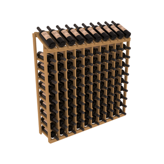 Elementcollection 10 Column 10 Bottle Display Top Wood Wine Rack Cherry Stained