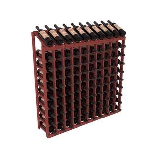 Elementcollection 10 Column 10 Bottle Display Top Wood Wine Rack Walnut Stained