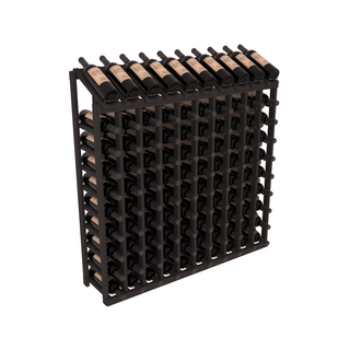 Elementcollection 10 Column 10 Bottle Display Top Wood Wine Rack Greywash Stained