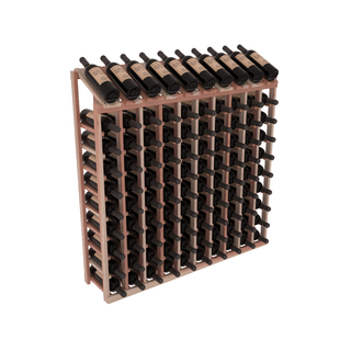 Elementcollection 10 Column 10 Bottle Display Top Wood Wine Rack Oak Stained