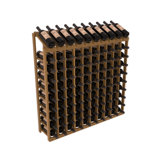 Elementcollection 10 Column 10 Bottle Display Top Wood Wine Rack Cherry Stained