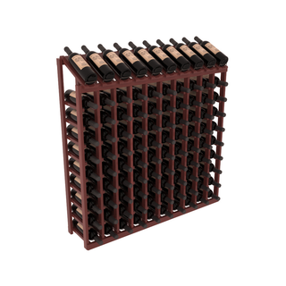 Elementcollection 10 Column 10 Bottle Display Top Wood Wine Rack Walnut Stained