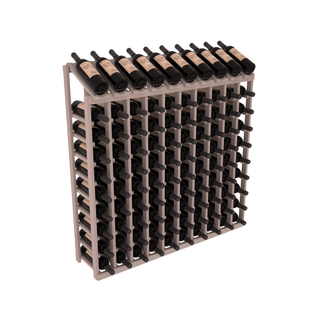 Elementcollection 10 Column 10 Bottle Display Top Wood Wine Rack Greywash Stained