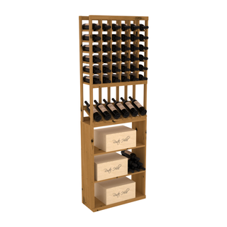Elementcollection 6 Column High Reveal Case Wine Bin Combo Oak Stained