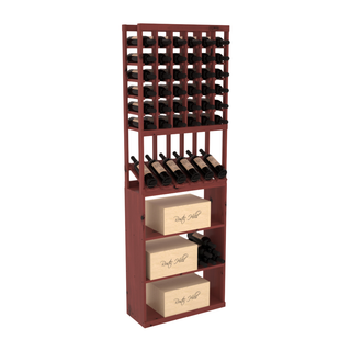 Elementcollection 6 Column High Reveal Case Wine Bin Combo Cherry Stained